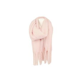 Winter Damen Schal » Winterschal Dread Style » Winterfarben » Fransenschal 187 x 50 cm » warmer Damenschal mit dicken Fransen » Hohes Volumen - Rosa
