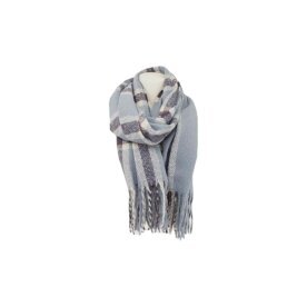 Winter Damen Schal » Winterschal kariert » Cashmera Soft » Damenschal » Fransenschal 180 x 65 cm - Grau