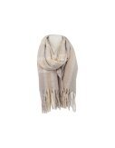 Winter Damen Schal » Winterschal kariert » Cashmera Soft » Damenschal » Fransenschal 180 x 65 cm - Beige