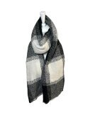 Winter Damen Schal » Winterschal » Winterfarben » Damenschal ca. 65 x 188 cm - Schwarz kariert