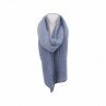 Winter Damen Schal Trapez » Bouclé Damenschal 200x40 cm » Winterschal Trapezschal » Alpaca Touch-Feeling | weich & flauschig - Blau