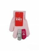 Winter Kinder Handschuhe mit Tier Fingern | Fingerhandschuhe mit bunten Tiergesichtern [Rosa]