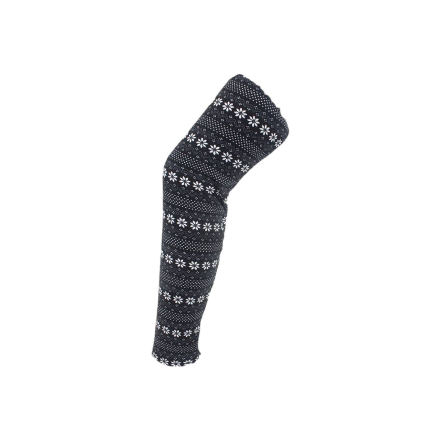 Winter Kinder Leggings » Norweger Stil » Sport Leggings für Mädchen » warme Teddy Fleece Fütterung » Kinderleggings extra warm - Schwarz / 104-110