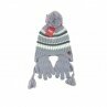 Kinder Winter Mütze mit Handschuhen » Gestreiftes Set » Kindermütze mit Streifen und Fingerhandschuhe - Lila