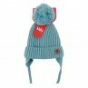 Kinder Winter Mütze » Bommelmütze für warme Ohren » Wintermütze » Kindermütze mit Bommel - Blau
