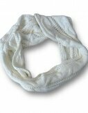 Winter Loop Schal | warm und weich | hochwertiger Wollschal mit Strickmuster [weiß]