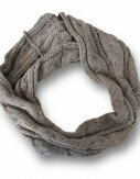 Winter Loop Schal | warm und weich | hochwertiger Wollschal mit Strickmuster [taupe]