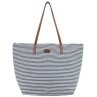 XL Strandtasche » Maritime Streifen Tasche » große Handtasche ca. 54 x 39 cm » Maritim Schultertasche » Badetasche mit Reißverschluss