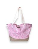 XL Strandtasche » Sommer Tasche Palmenblätter Aruba » große Familien Handtasche ca. 53 x 34 cm » Palmenblatt Optik Tasche » Badetasche mit Reißverschl