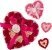 Herzbox mit 24x4 g Baderosen in 2 rosa Farbtönen, romantisch aufeinander abgestimmt