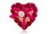 Herzbox mit 24x4 g Baderosen in 2 rosa Farbtönen, romantisch aufeinander abgestimmt