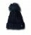 Premium Damen Wintermütze gefüttert Strickmütze Warm Fellbommel Mütze Beanie [schwarz]